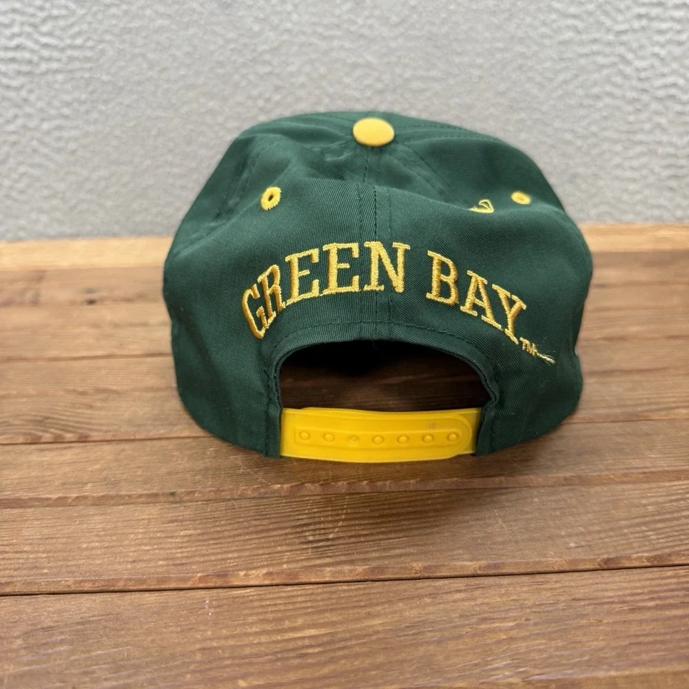 Vintage Green Bay Packers Hat Adult Green Snapback Cap Embroidered 90s Y2K